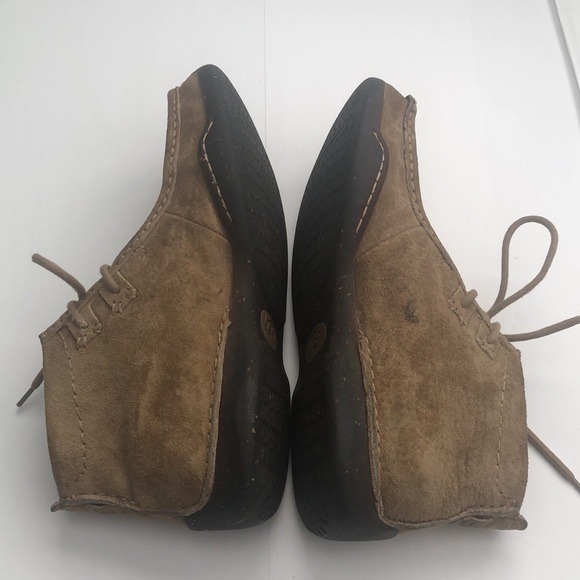 Ugg Australia ankle boots leather upper and rubber soles in khaki camel color - Picture 2 of 11